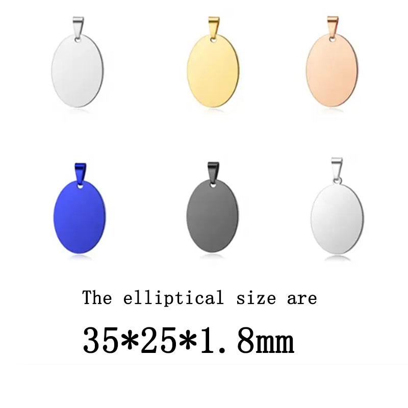 Le mélange B3 colore la taille elliptique 35*25*1.8mm