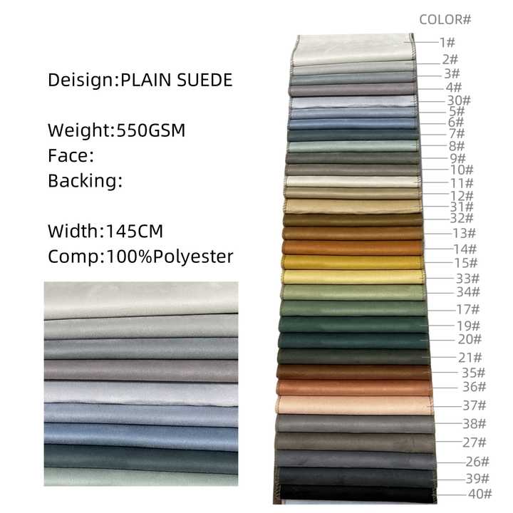 Langsum # Plain Suede # Hoge Kwaliteit Van Geweldige Bekleding Stof 100% Polyester Materialen Voor Sofa Kussens