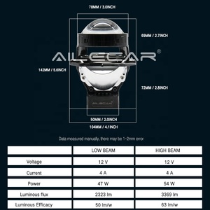 Ailecar ระบบไฟรถยนต์ LED คุณภาพสูงเลนส์เลเซอร์หลอดไฟรถยนต์สภาพใหม่สำหรับรถทุกรุ่น