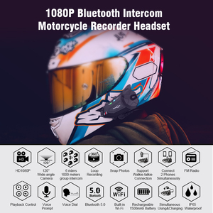 Freedconn-altavoces para casco de motocicleta R1 Plus, Original, con bluetooth, intercomunicador de fábrica de China - Product Image 2