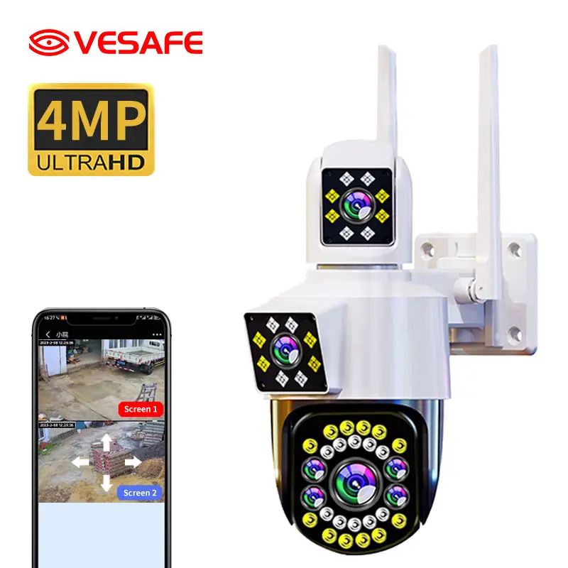 Vesafe двухстороннее аудио, устройство для автоматического отслеживания движения человека, управление приложением, Домашняя безопасность, 2 Мп, 4 Мп, Wi-Fi камера наблюдения