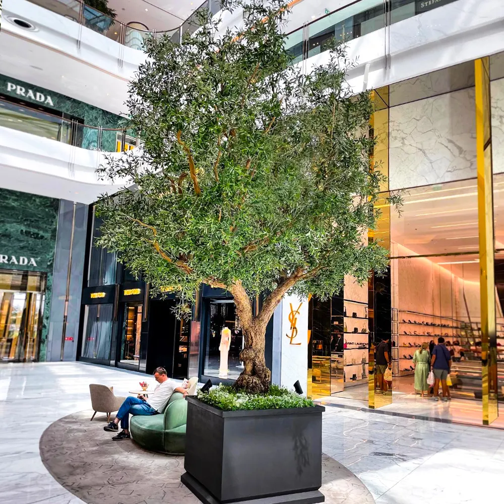Decoración de árboles olivo artificial grandes árboles bonsái artificiales al aire libre para Centro Comercial restaurante