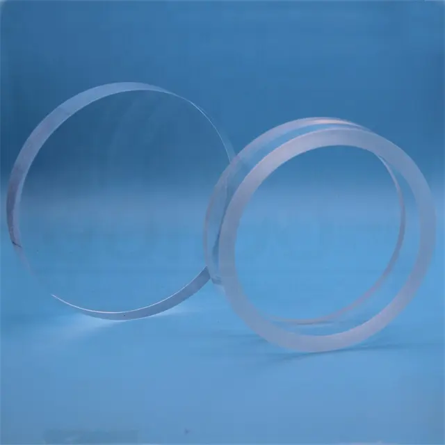 Solid Polished Round Clear Acrylic Block Display Base for Jewelry Ring Stand Showcase Holder