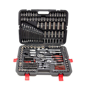 Custom Black 215 Pc <strong>1</strong>/2&quot; <strong>1</strong>/4&quot; 3/8&quot; Workshop Socket Set Screwdriver Bit Torx Rachet Driver Tool <strong>Kit</strong> - Product Image 1