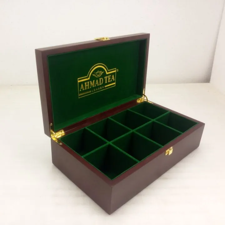 Venta al por mayor de madera de regalo de té, caja de té sobre caja twinings té caja té