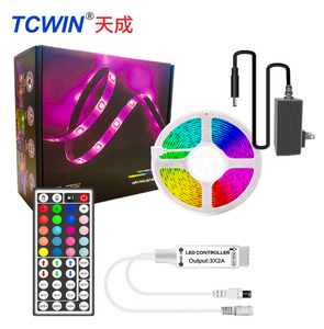 Tcwin akıllı APP kontrol LED şerit ışıklar RGB 5050 12V su geçirmez IP65/20 5M LED şeritler renk aydınlatma projesi için açık değişen - Product Image 1