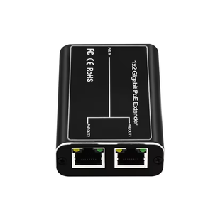 Estándar 10/100/1000Mbps Gigabit Poe extensor repetidor al aire libre 30W para cámara Ip extender 100 metros dispositivos de conmutación de red Poe