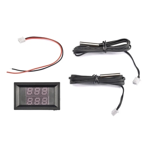 DC 4-28V Pantalla LED Sensor de temperatura digital Termómetro Rojo Azul Probador de temperatura digital dual con cable de sonda dual NTC - Product Image 4