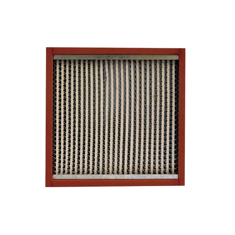 Quality Assurance High Efficiency Microfiber Air Filter Aluminum Alloy Frame High Temperature Filter