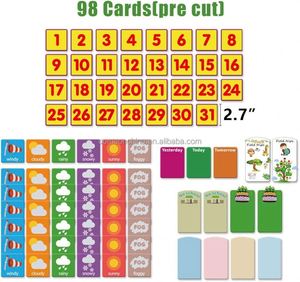Lịch hàng tuần với biểu đồ túi thời tiết cho trẻ em trẻ mới biết đi lớp mẫu giáo Mẫu Giáo Học treo biểu đồ Túi - Product Image 3