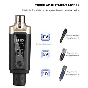 TNH wa-ma15 UHF kablosuz mikrofon sistemi verici ve alıcı kablolu mikrofonlar kablosuz mikrofon XLR kablosuz verici alıcı - Product Image 5