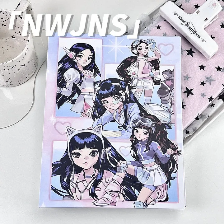 INS New Kawaii A5 Binder Girl Kpop porta foto foto copertina custodia protettiva 3 pollici carta raccogli libro
