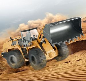 Huina 1583 yeni yükseltme 1/14 ölçekli 22 kanal uzaktan kumanda buldozer kamyon Metal plastik RC modeli kids 'simülasyon için - Product Image 3