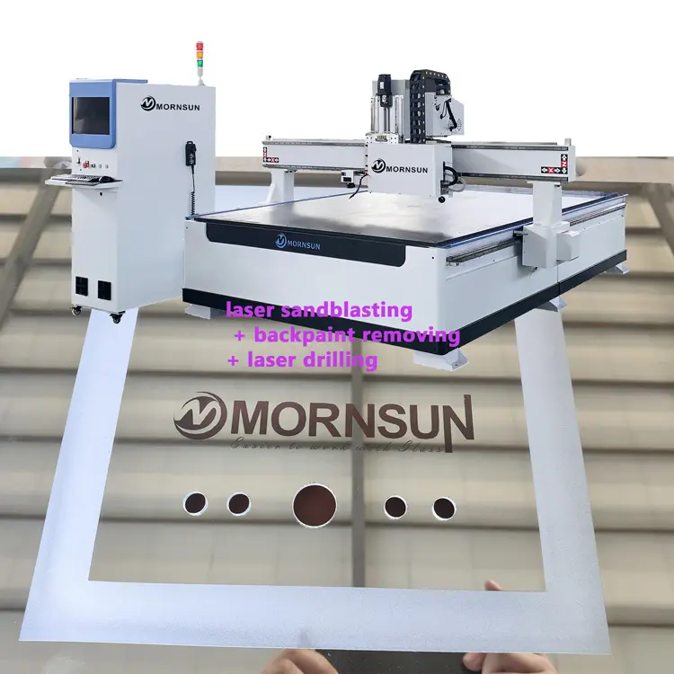 CNC automatische Laser-Spiegelmaschine Spiegellaggussmaschine Laser-Sandstrahlmaschine für Spiegel