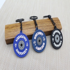 2 kg 2 kg Tùy chỉnh Tự làm chaveiro cao su quả tạ hệ thống móc khóa Tấm trọng lượng Stack Đội Trưởng hàng đầu Mỹ trọng lượng từ tấm - Product Image 3