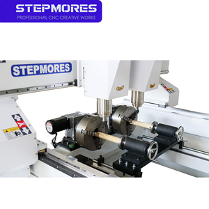 Máquina enrutadora de madera CNC multifunción con 2 cabezales de husillo 2 mesas - Product Image 1