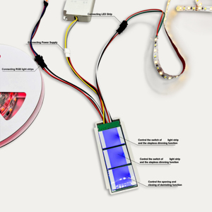 DC 12V 5A 60W RGB Led strip controller per sensore Touch a specchio interruttore di controllo a tre pulsanti - Product Image 2