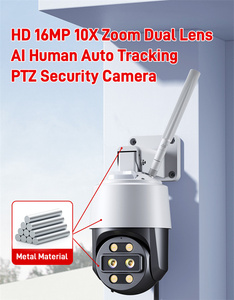 <strong>8K</strong> 16MP Outdoor <strong>2</strong> Lens 10x Zoom Surveillance Cctv Wifi Security <strong>Camera</strong> System Ip Network <strong>Camera</strong> Ptz Dual Lens <strong>Camera</strong> - Product Image 3