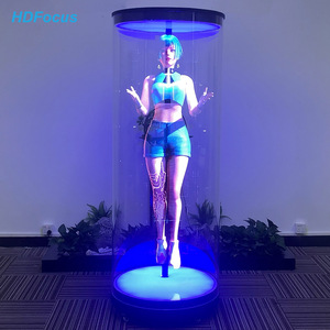 3D голограмма светодиодный вентилятор проектор сплайсинг цилиндрическая голограмма человеческий шкаф рекламный дисплей - Product Image 3