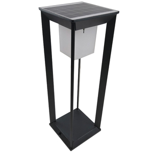 Solar Garden Lights Decorative Lawn Post Lantern Aluminum Pillar Lighting <strong>Yard</strong> Villa Park Post Landscape Bollard <strong>Lamp</strong> - Product Image 1