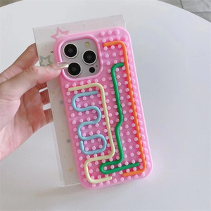 Game Style Phone Case for Apple iPhone 7-16 Pro Max Adults Fidget Sensory <strong>Activity</strong> Board Case Soft Silicone Protective <strong>Cover</strong>