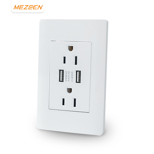 118 MB系列2 USB充电双USB插座2.1A 5v a型墙壁插头电源插座 - Product Image 1
