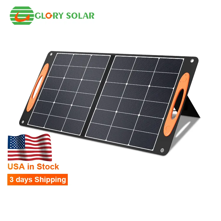 Livraison rapide entrepôt américain à l'étranger Portable 100W 20V charge solaire pliante panneau solaire pliable étanche léger