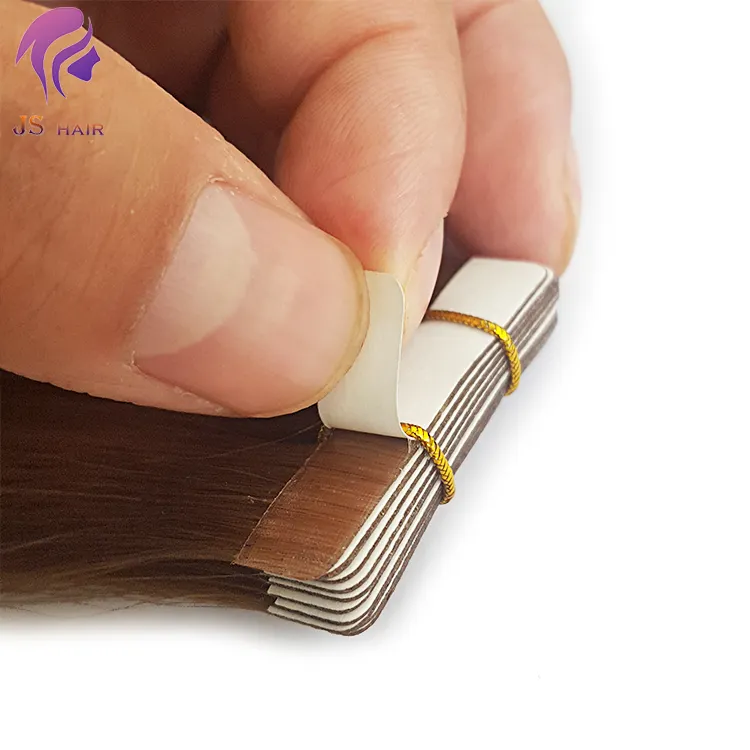 Großhandels preis Tape in Haar verlängerungen Echthaar Braun Unsichtbares Band Double Drawn Remy Hair Tape Extensions