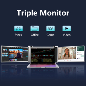 Ordenador portátil de pantalla triple de alta tecnología de 15,6 pulgadas con tres monitores de pantalla gigantes compatibles con entrada tipo C - Product Image 5