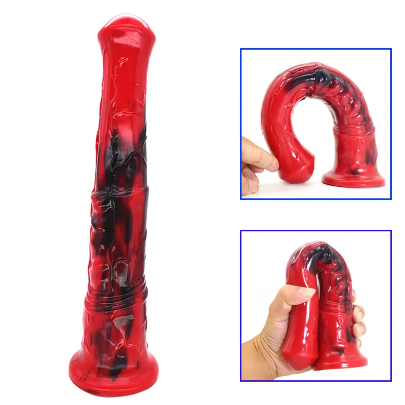 YOCY 212 Erwachsene Spielzeug Tier Dong 11 zoll Flüssigkeit Silikon Bunte Kunst Handwerk Sex Spielzeug Lange große Pferd Dildo für frauen