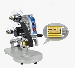 Máquina de codificación de lote de impresora de fecha de caducidad de número de codificador de cinta de sello Manual DMX para bolsas de plástico