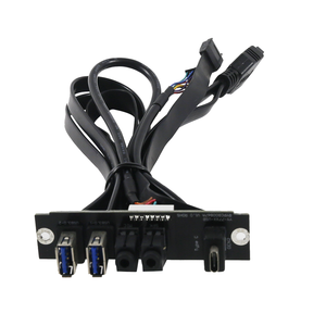 Computer Motherboard Dual USB 3.0 Cable Floppy Disk Drives Audio Mic <strong>Input</strong> <strong>Output</strong> Power Switch Computer Case Front Panel Cable - Product Image 1
