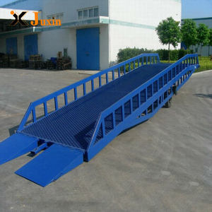 Mobile Gabelstapler rampe für Hof Lade container Laden Entladen Brücke mit einem innovativen Rad system mit CE-Zertifikat