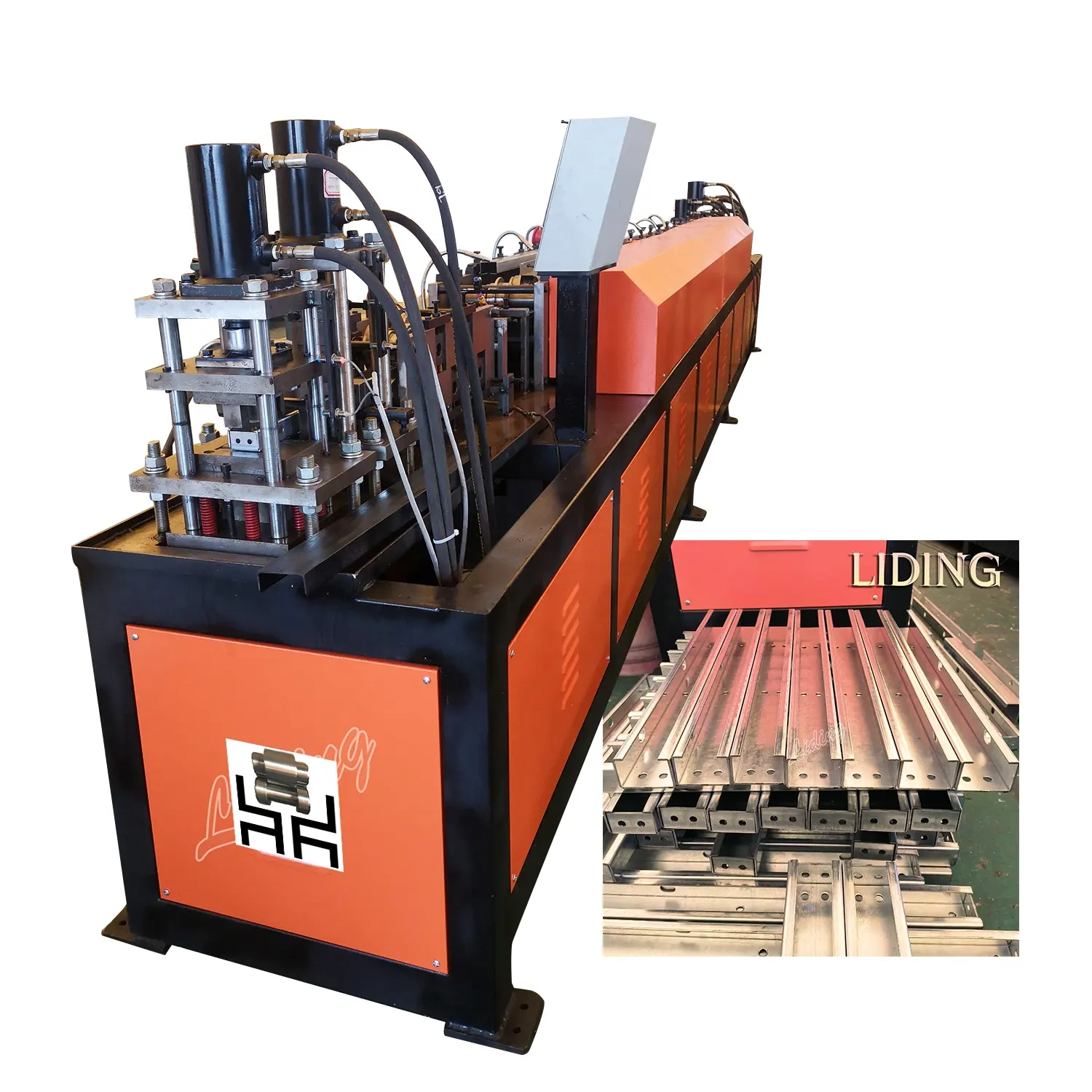 air blower base roll forming machine Metal Steel C Z U Profile Interchangeable Purlin Cold Roll Forming Making Machine