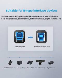 Özelleştirilmiş yazıcı kablo USB 3.0 baskı kablosu 10-20 metre kare port B video konferans harici güç kaynağı olmadan - Product Image 5
