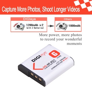 Yeni NP-BG1 pil 3.7V 1500MAH NPBG1 NP BG1 SONY cyber-shot için DSC-H3 DSC-H7 DSC-H9 DSC-H10 DSC-H20 DSC-H50 DSC-H55 kameralar - Product Image 3