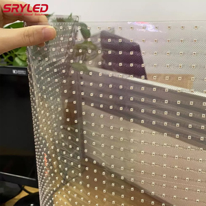หน้าจอฟิล์ม LED ใส PH4-8 P6.5หน้าจอแสดงผลแบบฟิล์มบางหน้าจอ LED ยืดหยุ่นได้ติดผนังสำหรับวิดีโอ - Product Image 1
