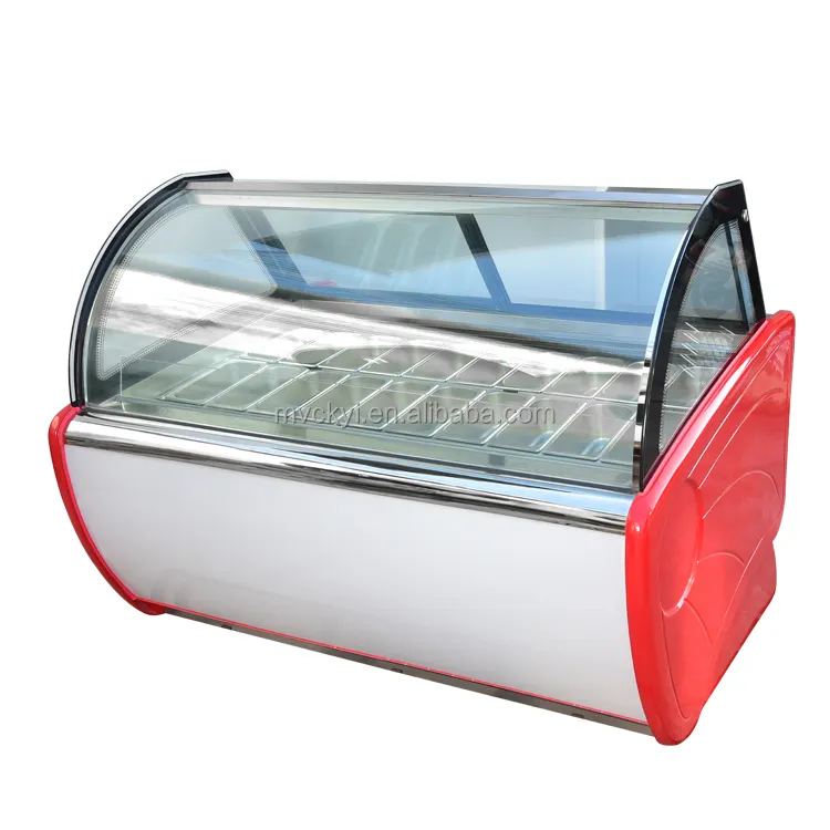 Mvckyi 20 piatti Italia gelato vetrina/congelatore frigorifero/vetrina con congelatore sbrinamento automatico congelatore