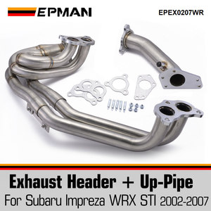 スバルLmprezaWRX STI 2002-2007 EPEX0207WR用EPMANエキゾーストヘッダーアップパイプターボステンレス鋼2.0L2.5L - Product Image 2
