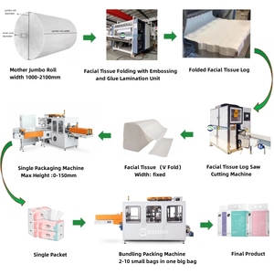 <strong>V</strong> Type <strong>Interfolded</strong> Extraction Tissue Paper Machine with Plastic Bag Packing Production Line - Product Image 2