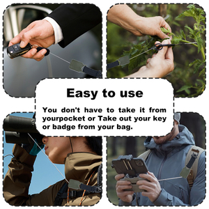 ตัวยึดป้ายเหล็กพร้อมรีล Carabinine Reel ตะขอรูปตัว D แบบยืดได้อเนกประสงค์ทำจากโลหะทนทานทนทาน - Product Image 6