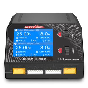 トップオリジナル工場超パワー1-6S AC/DC充電器RC玩具UP7 20Aデュアルチャネルバランス充電LiPo/LiHVバッテリー - Product Image 1