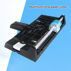 Noktalı dalgalı çizgi girinti yuvarlak köşe fotoğraf açılı yönergeleri ile 5-in-1 silindir sürgülü bıçak kağıt kesici - Product Image 3