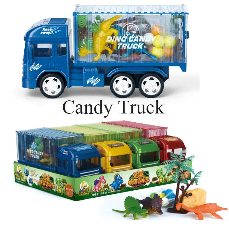 Bonboa caminhão de dinossauro, brinquedos com dino conjuntos de doces sabor frutado