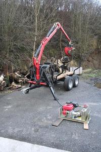 Rimorchio Log con gru macchine forestali Grapple Log Log rimorchio con gru legname Loader - Product Image 3