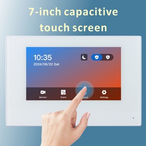 Cloud-based Metal Brush Finished Silver Keypad with Blue Backlight Video Door Phones for 4 Apartments Smart <strong>Intercom</strong> <strong>System</strong> - Product Image 6