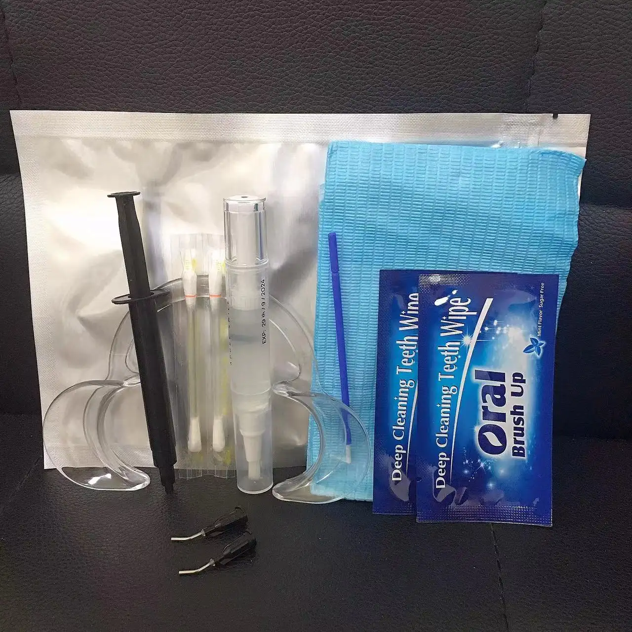 Tandheelkundige Tanden Whitening Kit Mond Opener Gum Protector Spuit Gel Kit Tanden Bleken Thuis Kit