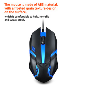 Fabbrica universale a buon mercato VONN V1 cablato USB Gaming Mouse 3 pulsante colorato retroilluminato 1000DPI Mouse per PC portatile Desktop - Product Image 3