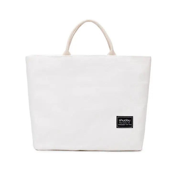 High quality 16A canvas tote bag custom silk screen bags women handbags cotton fabric shopping bag with embroidery logo accept