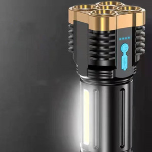 5 LED USB ricaricabile ABS torcia luce LED torcia elettrica 4 modalità faro Ultra luminosa torcia elettrica con luce laterale COB - Product Image 4
